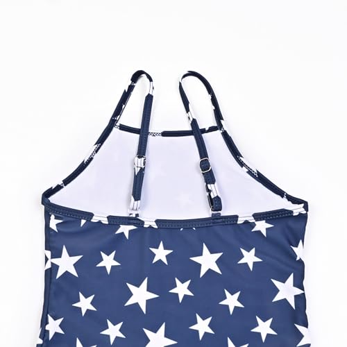 Image of QPANCY One Piece Swimsuits for Girl Ruffle Unicorn Bathing Suits Strap Swimwear