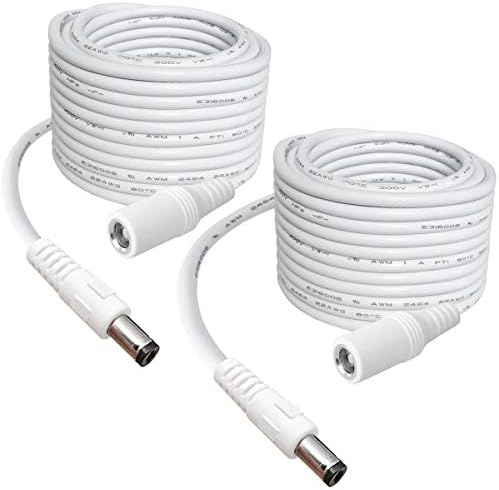 SIOCEN 5.5mm x 2.1mm Extension Cord,DC 12v Power Supply Adapter for CCTV Security Camera Surveillance Indoor IP Camera Dvr Standalone LED Strip,Car,12 Volt Male to Female Plug Cable 10ft