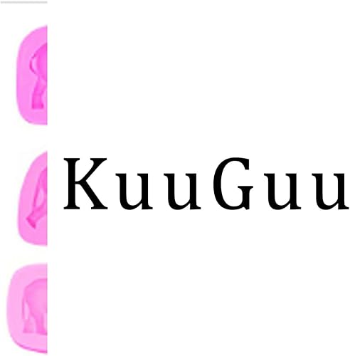 KuuGuu Molde de silicona de elefante, 4 unidades, diseño de elefante, mami, papá, bebé, familia, para bricolaje, pasteles, fondant, galletas,