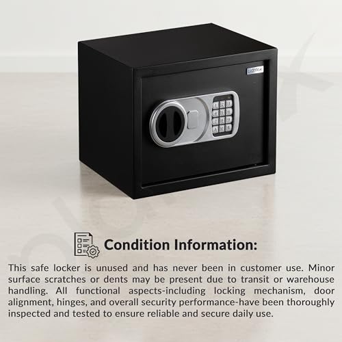 Image of Plantex 23 Litre Electronic Safe Locker for Home /Factory-Sealed /Securely Tested Locker /Assured by Plantex /Tijori Locker Box - (APS-E1902E, Black)