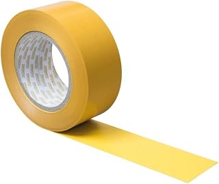 Bodenmarkierungsband LongLife | selbstklebendes PVC Klebeband | Sicherheitsmarkierung Boden für Lager & Verkehrswege I Industrie Bodenmarkierung | 75mm x 50m Rolle | Klebeband Gelb