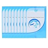 VIDELLY 60 Pieces Toilet Seat Covers Disposable Plastic Waterproof and Non Slip Individually Wrapped Portable Potty Seat Covers WC Pad Toilet Mat Travel Potty Training Seat,Transparent