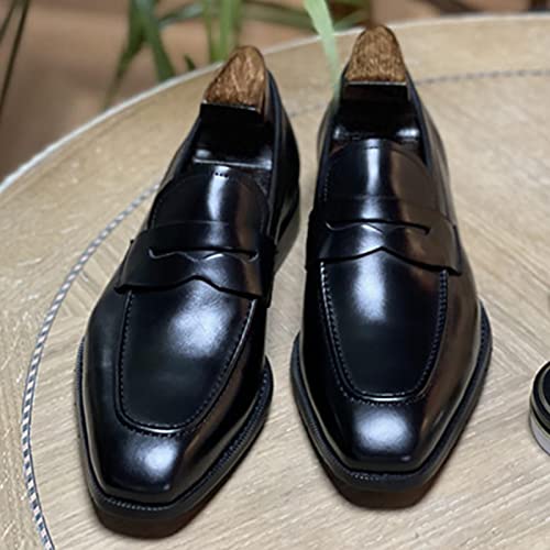 Zapatos de cuero para hombre tipo Oxford y mocasines de vestir casual 7