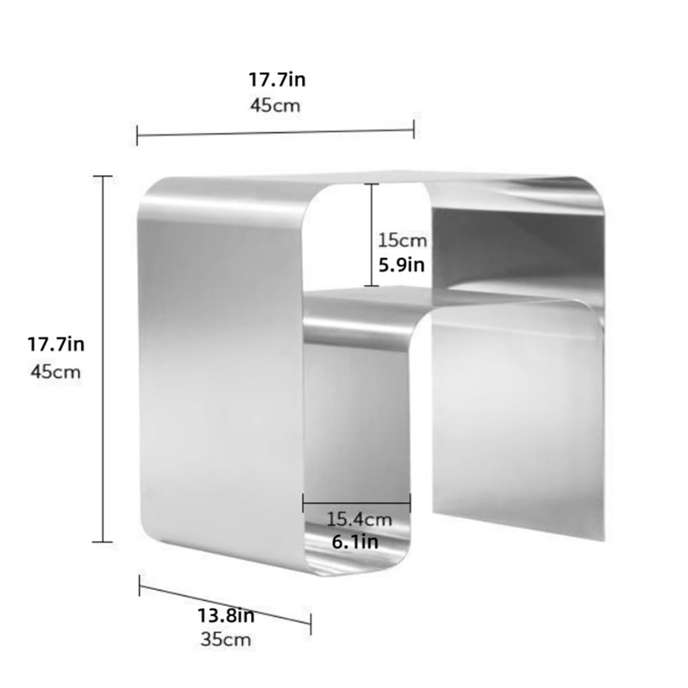 Amazon.com: RNBEmU Minimalist Stainless Steel End Table, Modern