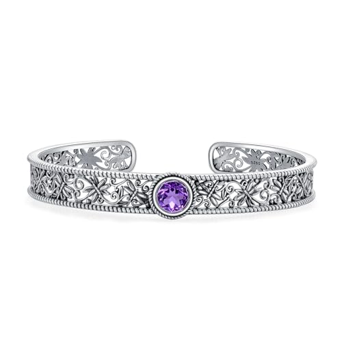 Bracelet améthyste argent sterling 925 à la finition fine