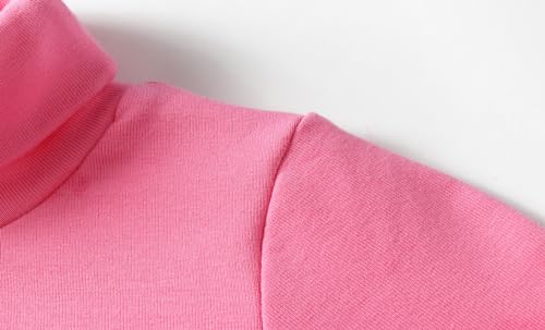 Image of Mud Kingdom Little Girls Long Sleeve Tee Shirts Soft Turtleneck Layering Pullover Slim Stretchy Tops