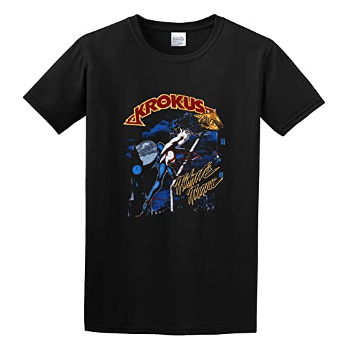 URVIKBVG Krokus Band Midnite Maniac Black Cotton Tee Size Large