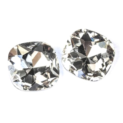 Potomac Crystal Cushion Stones - Crystal 18mm | Pack of 2