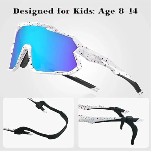 Lunettes de cyclisme enfant UV400 anti-choc pour VTT - 5