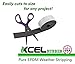 XCEL Rubber Pure EPDM Weather Stripping Adhesive Insulation Tape - Oil, Water Resistant Sound Proof Home Improvement Rubber Foam Strips For Door Window - Made in USA - 52