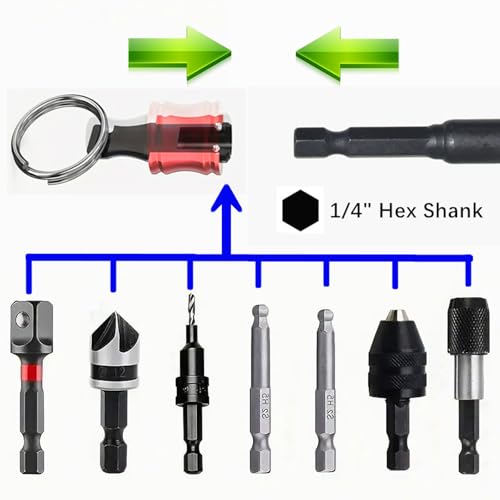 Image of 6Pcs Bit Holders, 1 /4 Socket Hex Shank Screwdriver Bit Holder