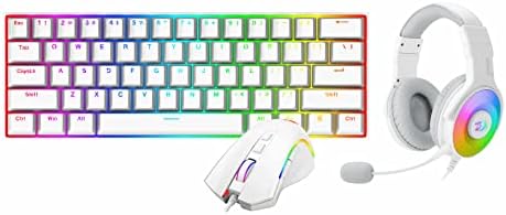 Redragon Teclado Combinado+Raton+Auriculares K630RGBW+M607W+H350R...