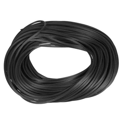 sourcing map Screen Spline, 0.13"x100FT Round Window Screen Repair Retainer Spline for Door Window Screens Replacement, Black