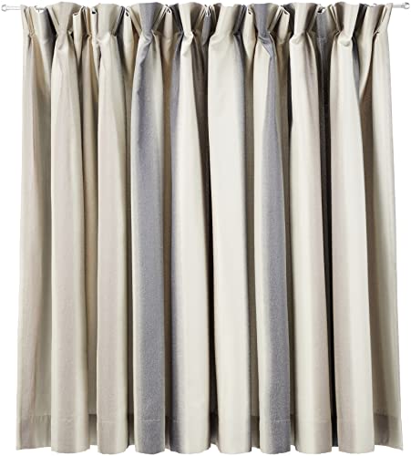 カーテンJapaneseque Modern 遮光率98%以上 防炎 ウォッシャブル 1.5倍ヒダ 色:ベージュ サイズ:巾3000mm×丈1350mm×1枚 AC5412