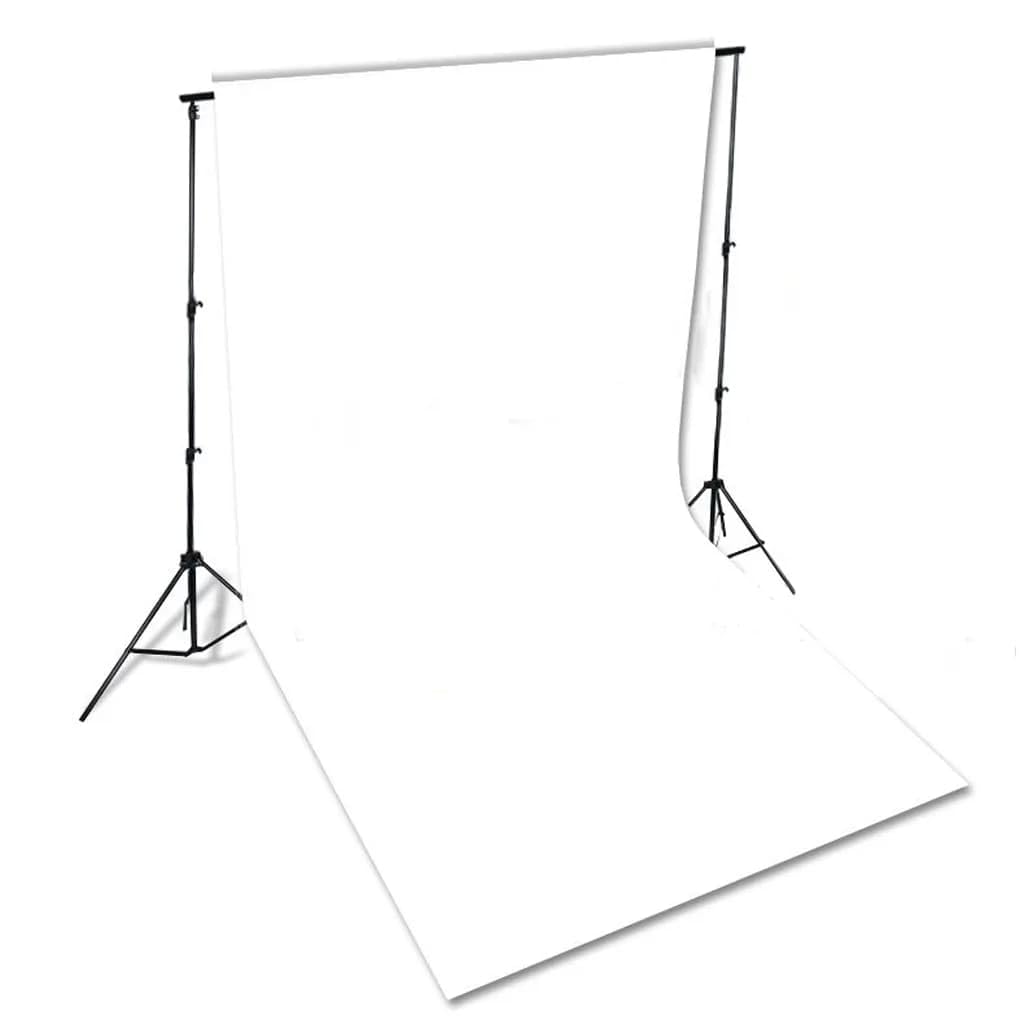 Set per studio fotografico con softbox, sistema di sfondo, treppiede in acciaio, 600 x 300 cm, sfondo in cotone, illuminazione dimmerabile per ritratti, prodotti, video, streaming