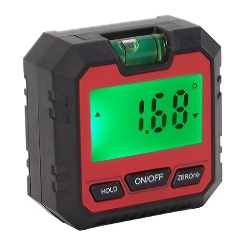 Medidor digital de ángulos con base magnética rojo miniatura 3