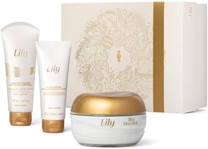 Lily Kit Luxuoso de Cuidados com a Pele, Branco e Dourado, Creme ...
