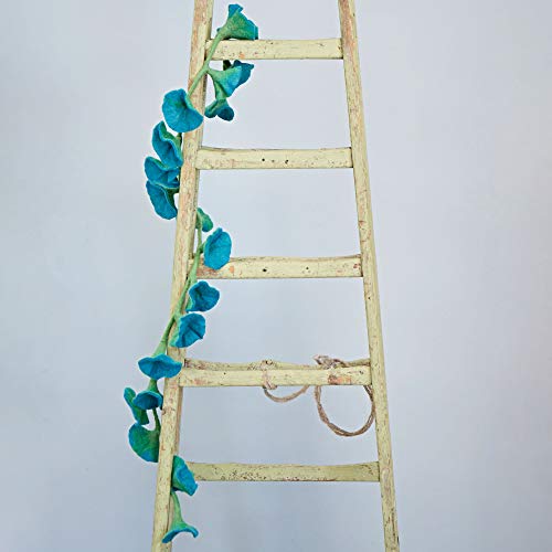 Paper High - Guirnalda de flores de fieltro (aprox. 160 cm de longitud), color turquesa