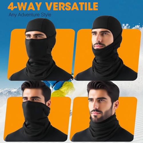 Image of WTACTFUL 1-2 Pack Ski Mask Balaclava, Windproof Warmer Thermal Winter Men | Ultra-Soft & Breathable Fabric, Perfect Helmet Fit, Cold Weather Face Mask for Skiing Snowboarding Motorcycle Cycling, Women