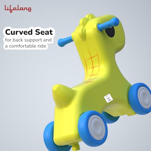 Image of Lifelong Cuppy Horse Ride On for Kids 1+ Years|Sturdy & Round Edges Push Ride|Safe & Durable|Load Capacity 35kg|Indoor & Outdoor Play Toy Vehicle for Boys & Girls|Fun & Engaging Toddler