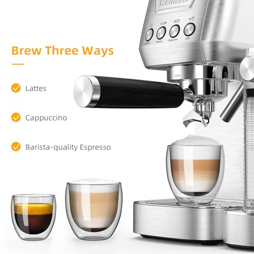 Espresso-Machine-20-Bar-Cappuccino-Machines-for-Home-Latte-Machine-with-Automatic-Milk-Frother-Coffee-Maker-with-Dual-Wall-ESE-Filters