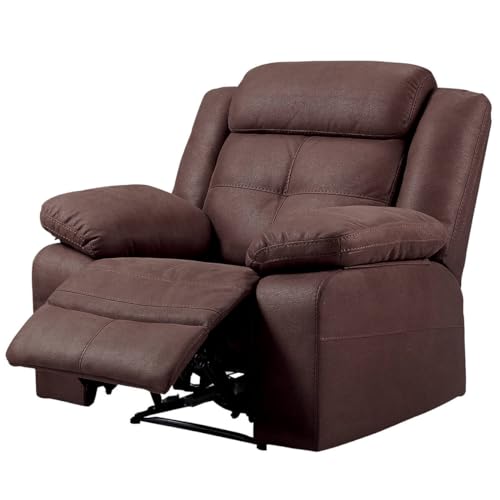 AltoBuy FABARES - Fauteuil Relax Manuel Chocolat