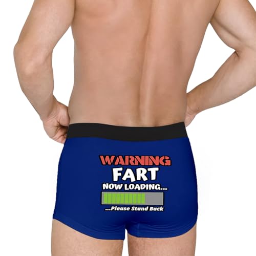 Sexy Code 1701 Novelty Boxer Briefs For Men Underwear Funny Pattern Behind the Buttocks Comfortable & Soft