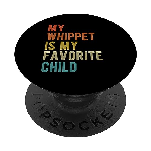 Whippet Amante de Los Perros Perro Divertido Retro Vintage PopSockets PopGrip Intercambiable