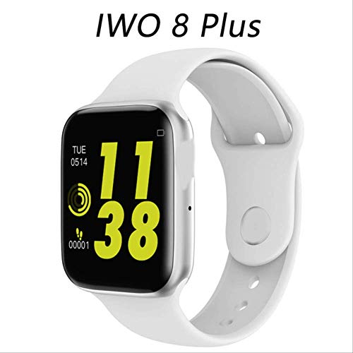 WERNG Iwo 8 Plus/ECG PPG Reloj Inteligente Hombres Frecuencia Cardíaca Iwo 9 Smartwatch Iwo 8 /Iwo 10 Reloj Inteligente para Mujeres/Hombres 2019 para Apple iOS Iwo 8 Más Blanco