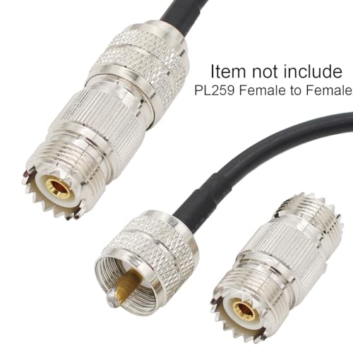 Image of exgoofit PL259 Male to Male Adapter 12 inch RG58 Cable 2-Pack Low Loss Digital Coax UHF Jumper Cable for HAM & CB Radio,Antenna Analyzer,Dummy Load,SWR Meter