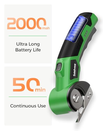 image for Soleilwear Cardboard Cutter, Rechargeable Cordless Electric Scissors, 