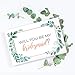 Pop Fizz Designs Bridesmaid Proposal Box Set - 6 Pack with 1 Maid of Honor and 5 Bridesmaid Boxes - Greenery with Rose Gold Foil