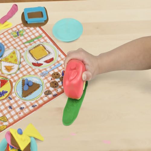 Image of Play-Doh Picnic Shapes Starter Set, Preschool Toys for 3 Year Old Girls & Boys, Preschool Crafts, Play Food, 12 Tools & 6 Modeling Compound Colors