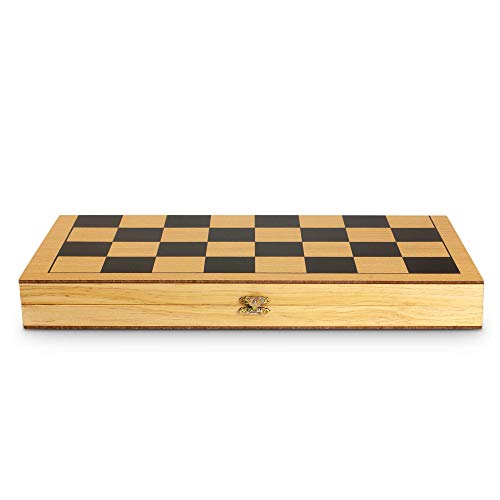 Sterling Games 3 In 1 Chess Checkers Backgammon Game Set With 15In Wooden Folding Board For Storage #TOP5