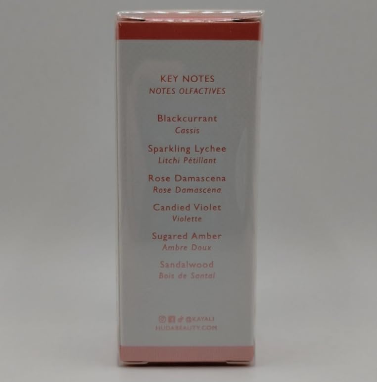 Kayali Eden Sparkling Lychee 39 Eau de Parfum, tamaño de viaje, 10 ml, botella rosa