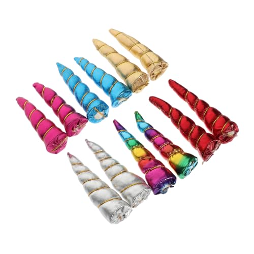 HONITANO 12 Stück Teiliges Einhorn haarreifen Mädchen Bunte DIY Unicorn Horns Haarschmuck Langlebige Leichte Erwachsenen partyaccessoires in Blau Gold Rot Silber
