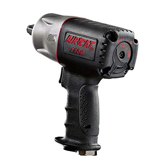 AIRCAT 1150 "Killer Torque" 1/2-Inch Impact Wrench, Medium, Black