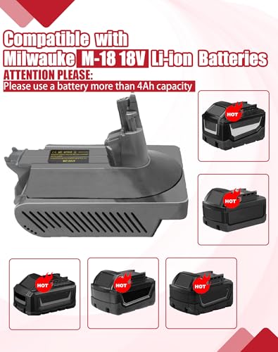 Image of V10 Adapter for Milwaukee 18V Battery Convert to for Dyson V10 SV12 Animal Absolute Motorhead Fluffy Total Cordless Stick Vacuum Cleaner (only Adapter)