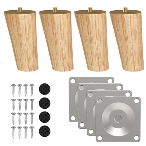 Patas de mesa de madera maciza inclinadas de 10 cm para renovar tus muebles de forma fácil 2