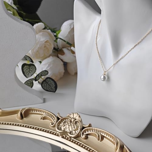 Image of Zeffy Gold Pearl Necklace for Women, Dainty 14K Gold /Silve Plated Layered Pearl Choker Pearl Earrings Pearl Bracelets Wedding Trendy Gold Jewelry Set for Women Gifts