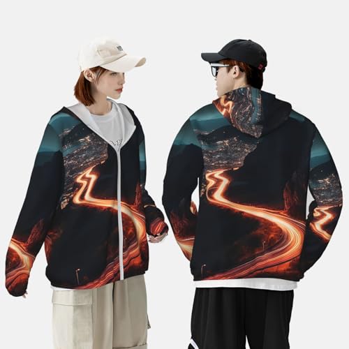 Chaqueta con capucha ligera protección solar negro XXL miniatura 5