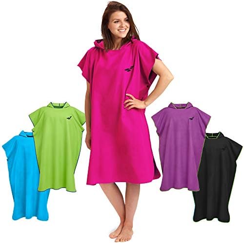 Surf poncho  ponczo do surfingu dla mężczyzn i kobiet  lekkie i kompaktowe  ponczo plażowe, poncho kąpielowe  rozmiar M, niebieski - zielony