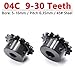 9-30 Teeth 04C Industrial Sprocket Wheel Precision 45# Steel Blacken Chain Gear Bore 10 12mm Pitch 6.35mm 1Pcs(12mm,26 Teeth (1pc))