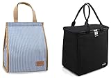 Large Insulated Lunch Bag For Women Men With Zippered Insulated Tall Lunch Bag