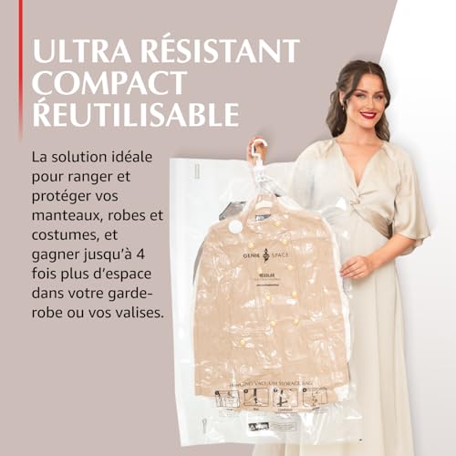 Sacs sous vide à suspendre anti-odeur pour protéger robes et costumes - 4