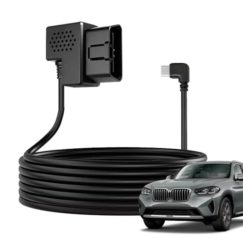 Adaptador de cable duro para coche, Plug and Play, 12 V/24 V, convertidor OBD a USB para estacionamiento, viajes por carretera, detalles eléctricos de metal, accesorio de alimentación del vehículo con