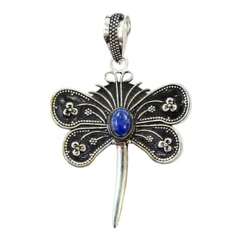 Handmade Lapis Lazuli Butterfly Pendant Cover