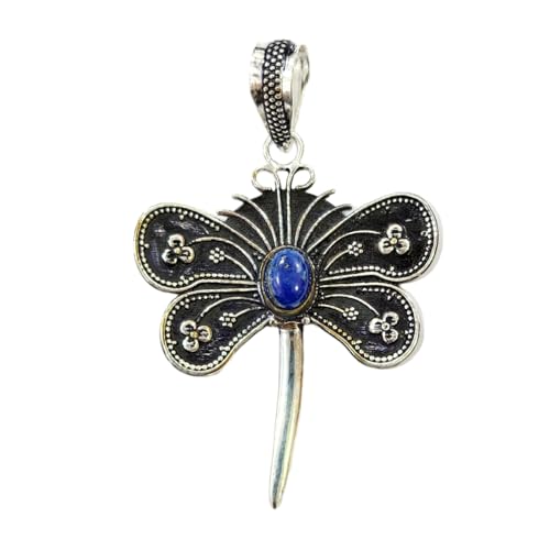 Pendentif en lapis-lazuli papillon fait main, un bijou chargé d'histoire