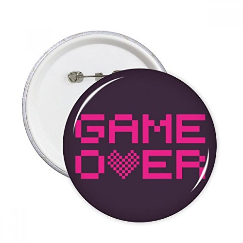 Badge Rose Game Over Pixel XL de 5pcs multicolores pour vêtement