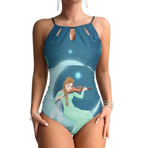 Maillot de bain une pièce galbant effet ciel étoilé chic